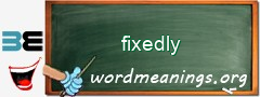WordMeaning blackboard for fixedly